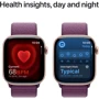 Apple Watch Series 10 46mm GPS + Cellular Rose Gold Aluminium Case with Plum Sport Loop (MWY83)