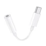 Кабель Hoco Adapter Type-C to 3.5mm LS35 Female 8cm White: Тип USB-C - Mini-jack 3.5mm F