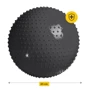 Мяч для фитнеса 4FIZJO Anti-Burst Black массажный 65 см (4FJ0618)