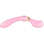 Вибромассажер Shunga Zoa Light Pink, двусторонний
