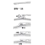 Двірник безкаркасний TRICO ExactFit Flat (550мм) EFB5515: Довжина 22" (550 mm)
