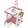 Столик для творчества с проектором 3в1: стульчик, звук, маркеры, губка, диски, розовый (YM 58)