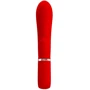 Вибратор с мягкой головкой и клиторальной стимуляцией LYBAILE Pretty Love Thomas USB Red (BI-014621-2)