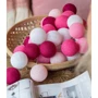 Гирлянда Cotton ball lights на 10 шаров 2,7м, Pink фото 6