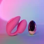 Виброяйцо с вакуумной клиторальной стимуляцией Love To Love Wonderlover Pink Passion
