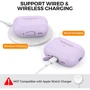 Чохол для навушників AhaStyle Silicone Case with strap Lavender (X003E43NBX) для Apple AirPods Pro 2 фото 2