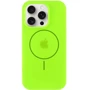 Чехол для iPhone Mobile Case Silicone Full Protective with MagSafe Neon Green for iPhone 15 Pro