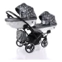 Универсальная коляска для двойни 2 в 1 Junama Glow Duo Slim 05, черный с золотым (J-G-DUOs-05) фото 7