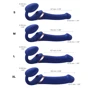Безремневой вибрострапон с вакуумной стимуляцией Strap-On-Me Multi Orgasm - L - Blue