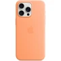 Чехол для iPhone Apple iPhone 15 Pro Max Silicone Case with MagSafe - Orange Sorbet (MT1W3ZM/A): Материалы Силикон