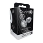 Металлическая анальная пробка Ouch! Heart Gem Silver - Diamond, S