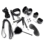 Набор Art of Sex - Spikes BDSM Set Leather, 10 предметов, натуральная кожа, черный