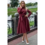 Платье FLFashion Плутос ХПП 3212 46 бордовое повседневное удлиненное миди