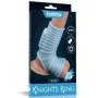 Насадка на член LoveToy Knights Ring Vibrating Wave With Scrotum Sleeve Blue