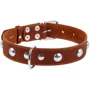 Ошейник Collar одинарный с украшением ш 35 мм, д 48-63 см коричневый (02716): Производитель Collar