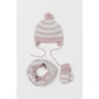 Комплект (шапка, хомут, варежки) H&M 7783030 74-80 см розовый
