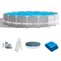 Каркасный бассейн Intex 26756, 610 х 132 см (5 678 л/ч, лестница, тент, подстилка)