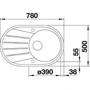 Blanco 521390 TAMOS 45S АНТРАЦИТ: Форма Овальная