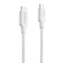 Кабель Proove Cable USB-C to USB-C Striped Silicone 60W 1m White
