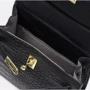 Женская сумка сэтчел Keizer черная (K1621bl-black): Фактура Зернистая, Под крокодила, Матовая
