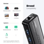 Адаптер Ugreen Adapter USB to 3хUSB 3.0+RJ45 Black (20265) фото 5