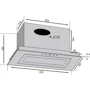Вытяжка Ventolux PUNTO 60 BG (1200) TRC FLED: Тип монтажа Встраиваемый