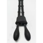 Силіконове ласо на пеніс із двома фіксаторами SKN-LS003 Black