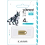 USB-флешка Wibrand 4GB Lynx USB 2.0 Gold (WI2.0/LY4M2G): Стандарт USB USB 2.0