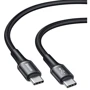 Кабель Baseus USB-C to USB-C 60W PD2.0 60W Halo Data 1m Black (CATGH-J01) фото 3