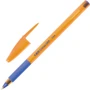 Набір кулькових ручок 20 шт BIC Orange Grip Синій 0.36 мм Помаранчево-прозорий корпус (3086123009028)
