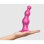 Насадка для страпона Strap-On-Me Dildo Plug Beads Framboise Metallic XL