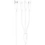 Кабель Borofone USB Cable to Micro USB/Lightning/Type-C 1m White (BX71)