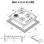 Варильна поверхня газова Minola MGG 61764 BL RUSTIC: Робоча поверхня скло (загартоване)