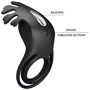 Віброкільце для члена Pretty Love Vibrant Penis Ring Ruben Black