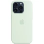 Чехол для iPhone Apple Silicone Case with MagSafe Soft Mint (MWNL3) for iPhone 15 Pro: Цвет зеленый