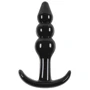 Анальная пробка Jelly Rancher T-plug Ripple, 7.6x3.2 см, черный