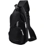 Мужская сумка-слинг DNK Leather черная (DNK-JOKER-2-BAG-1)