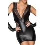 Платье Noir Handmade F212 Powerwetlook and lace minidress Вlack, L