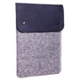 Gmakin Case Slim Felt Two Buttons Blue/Grey (GM65-15) for MacBook Pro 15/Pro 16