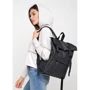 Женский рюкзак Sambag RollTop 0SH черный (24211001): Фактура Гладкая, Матовая