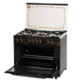 Газовая плита Fresh N90 G5/01 (60x90) (коричневый/неражавеющая сталь): Размеры (ВxШxГ) 85x90x60 см