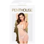 Приталенная сорочка-сетка со стрингами Penthouse - All Yours White M/L