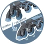 Роликовые коньки Globber 2 в 1 размер 30-33 серо-синие (783-200): Расположение колес in-line с возможностью перестановки