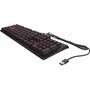 Клавіатура HP OMEN Encoder LED 104key Cherry MX Red USB Black (6YW76AA): інтерфейс підключення USB