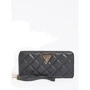 Жіночий гаманець Guess Cessily Slg Large Zip Around чорний (SWQB7679460-BLA)