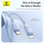 Кабель Baseus Cable USB-C to Lightning Silky Series 20W 1m Blue (P10377700313-00) фото 6