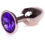 Анальная пробка с кристаллом BOSS of TOYS Boss Series - Jewellery Red Gold PLUG Purple S, BS6400110