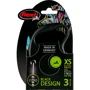 Поводок-рулетка Flexi Black Design XS до 8 кг 3 м блакитний (4000498033234): Тип шнура трос