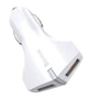 Зарядний пристрій Baseus USB Car Charger Small Rocket QC3.0 2xUSB 3A White (CCALL-RK02)