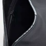 Женская сумка-седло Borsa Leather черная (K18569bl-black): Фактура Тканая, Матовая, Зернистая